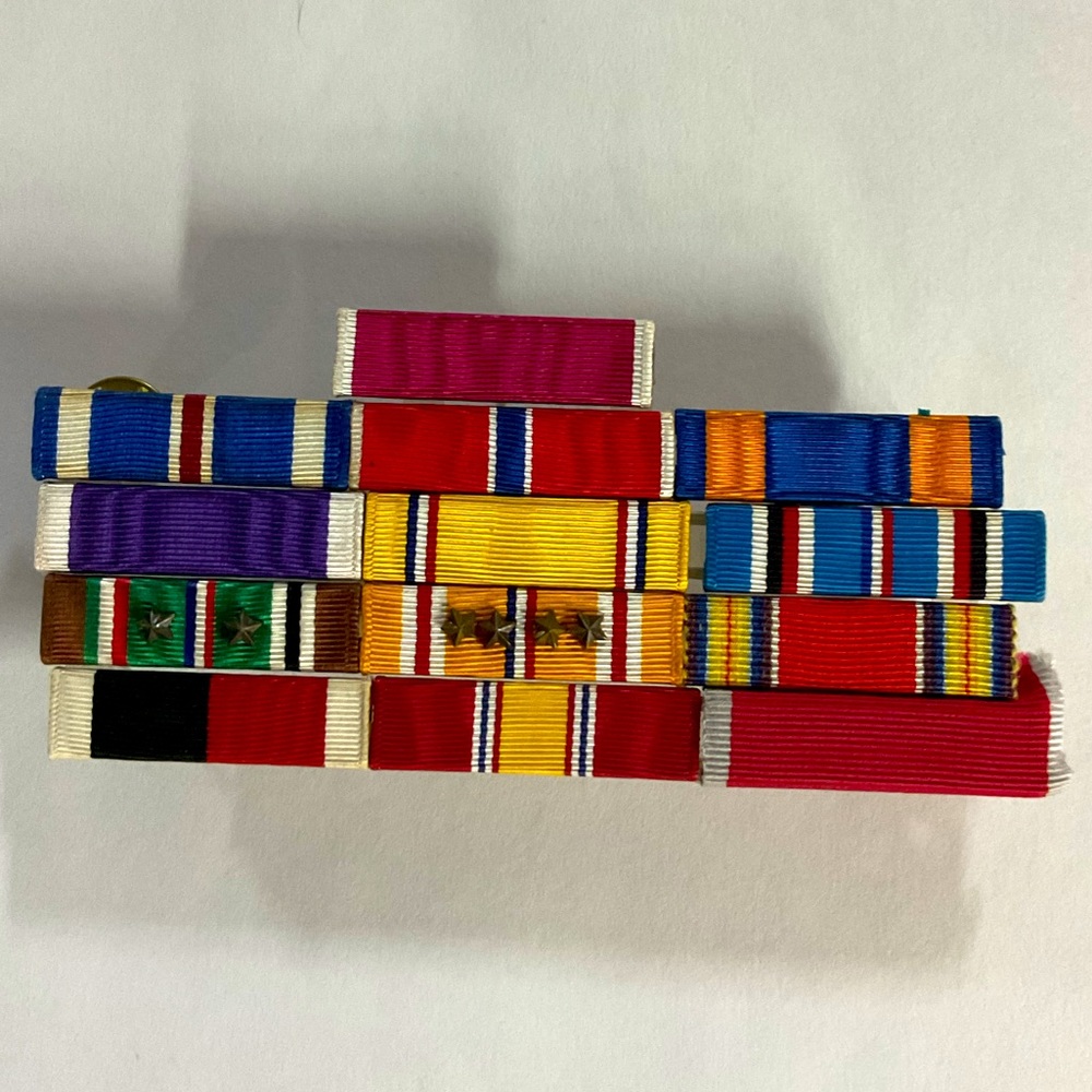 13 vintage military ribbon bars